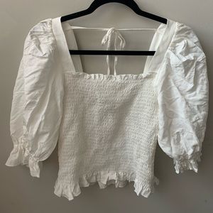 H&M puff sleeve crop top